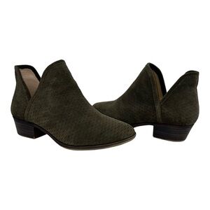 Lucky Brand Baley Suede Ankle Boot Size 8W Women's
